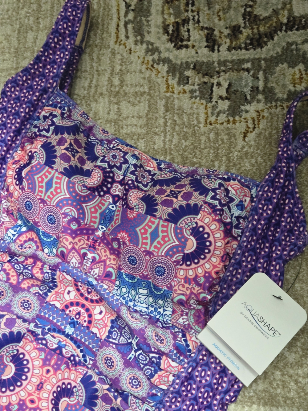Purple Paisley One-Piece Swimsuit